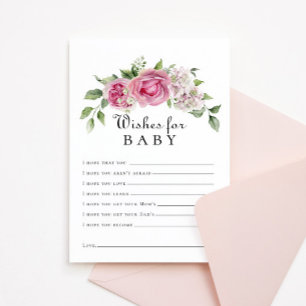 Invitación Arco floral rosa Hydrangea para el bebé