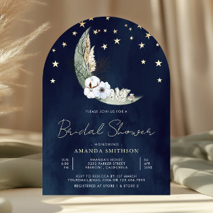 Invitación Arco Floral Verde Salvia Luna Arco Nupcial Azul Ma