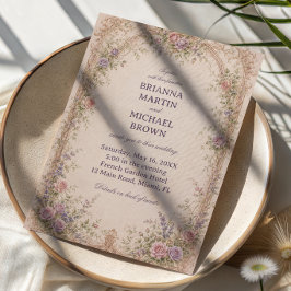 Invitación Arco floral vintage romántico