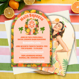 Invitación Arco fotográfico Retro Tropical De Baloncesto De N