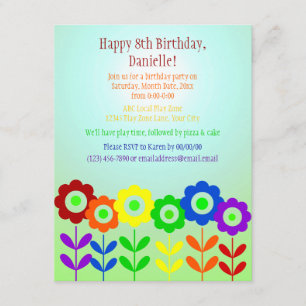 Invitación Arco iris del jardín