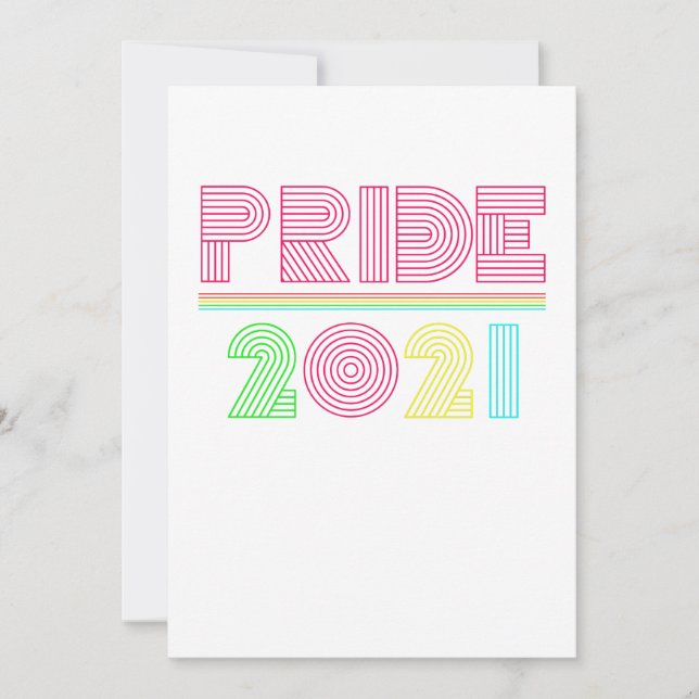 Invitación arco iris del orgullo gay 2021 (Anverso)