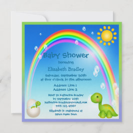 Invitación Arco iris nuevamente tramado Baby Shower del