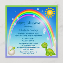 Invitación Arco iris nuevamente tramado Baby Shower del