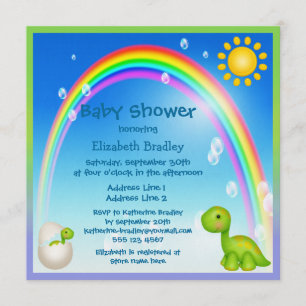 Invitación Arco iris nuevamente tramado Baby Shower del