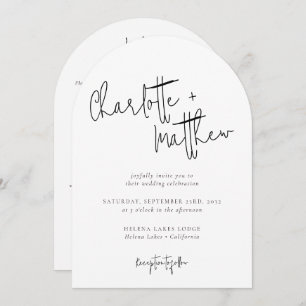 Invitación Arco Minimalista moderno todo en un Boda