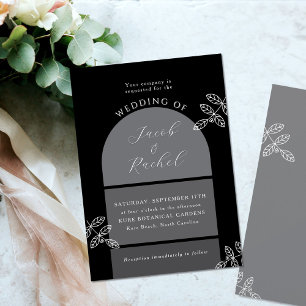 Invitación Arco moderno con ramas Boda elegante