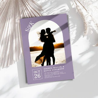 Invitación Arco Moderno I Foto Ametist Smoke I Boda