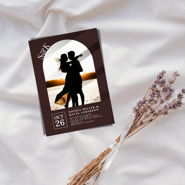 Invitación Arco Moderno I Foto I Cocoa Brown I Boda (Subido por el creador)