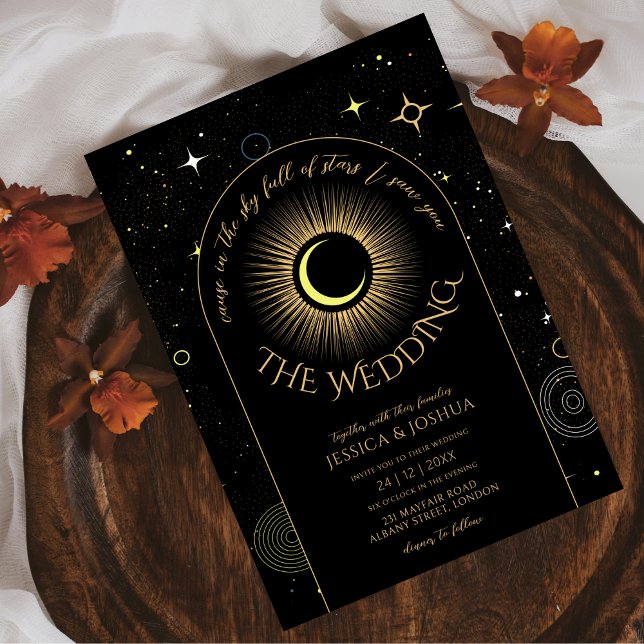 Invitación Arco negro celestial en las estrellas que te vi (Subido por el creador)