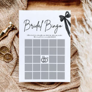 Invitación Arco Negro Juego de Bingo para Despedida de Solter
