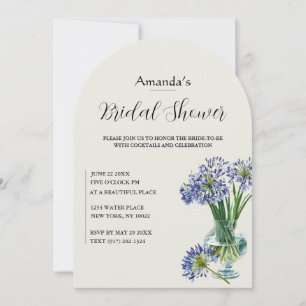Invitación Arco Nupcial de Florero con Agapanto Azul