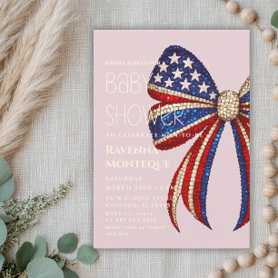 Invitación Arco Patriótico de Lujo para Baby Shower del 4 de