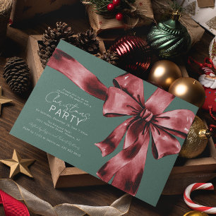 Invitación Arco Rojo Festivo Fiesta de Navidad Corporativa