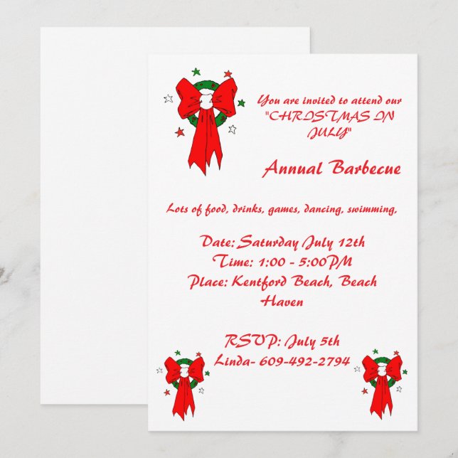 Invitación Arco Rojo -Invitación (Anverso / Reverso)