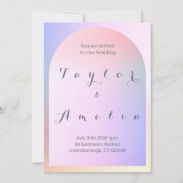 Invitación Arco rosa Lilac Ombre boda