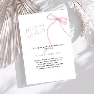 Invitación Arco rosado que está atando la ducha nupcial