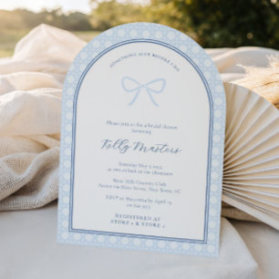 Invitación Arco Simple Algo Azul Ducha De Boda