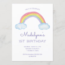 Arcoiris acuático y gotas de lluvia Niños Cumpleañ