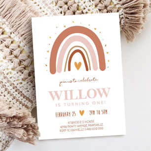 Invitación arcoíris boho