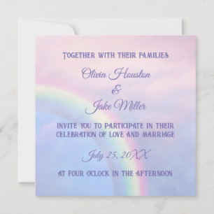 Invitación Arcoiris de esperanza - pastel,