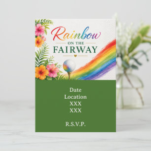 Invitación Arcoíris de Golf en la Celebración de Golf Pride e