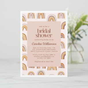 Invitación Arcoiris del desierto del Boho en ducha de novias