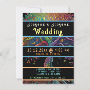Invitación arcoiris en el árbol de la vida