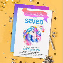 Arcoíris Mágico Unicornio Colorido Acuarela