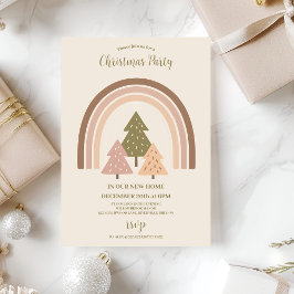 Invitación Arcoíris Retro Neutral Alegre y Brillante