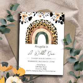 Invitación Arcoiris Salvaje Un Boho Floral Niños Cumpleaños