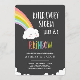 Invitación Arcoiris tras pérdida de Baby Shower neutral