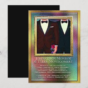 Invitación Arcoiris y Boda gay