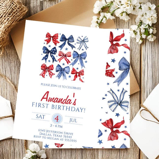 Invitación Arcos cumpleaños cuatro de julio (Subido por el creador)