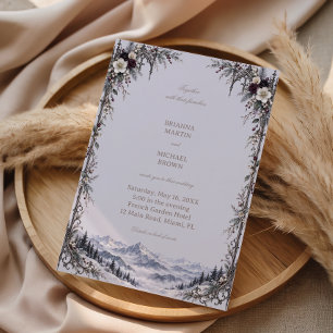 Invitación Arcos góticos que sobrevuelan valles helados