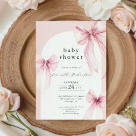 Invitación Arcos rosados modernos arco chica ducha de bebé ro