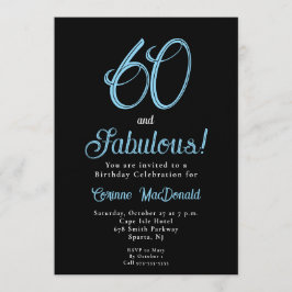 Invitación Arctic Blue Sixty and Fabulous 60th Birthday Party