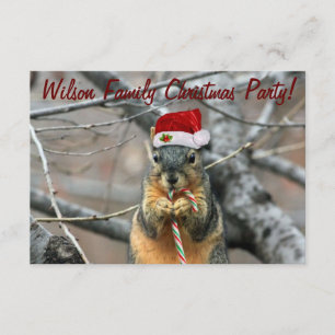 Invitación Ardilla del navidad