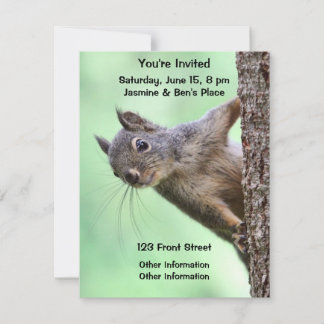 Invitación Ardilla sobre un árbol