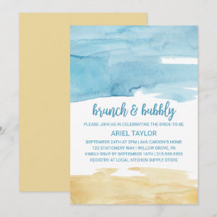 Invitación Arena acuática y brunch marino