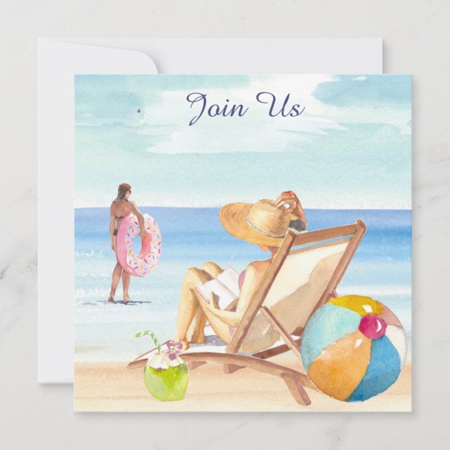Invitación *~* Arena de Mar Sol Playa AR29 Genérico EVENTO CU (Anverso)