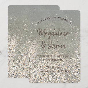 Invitación Arena de playa personalizada