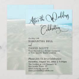 Invitación Arena ondulada Agua Acuática Después del Evento de