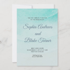 Invitación Arena temática de playa y Boda del agua