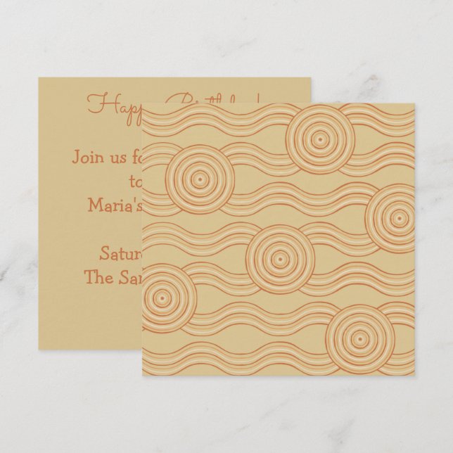 Invitación Arenisca aborigen (Anverso / Reverso)