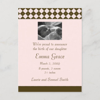 Invitación argla marrón y rosa (Personalizable)