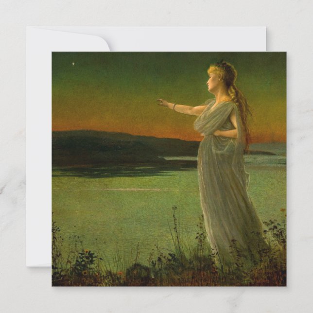 Invitación Ariadna en Naxos John Atkinson Grimshaw  (Anverso)
