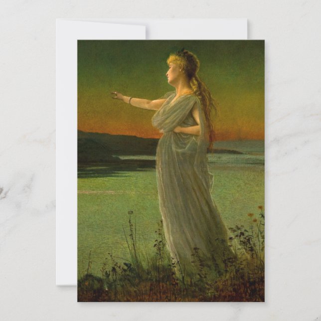 Invitación Ariadna en Naxos John Atkinson Grimshaw  (Anverso)