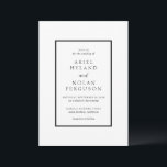 Invitación Ariel Minimal Modern Wedding<br><div class="desc">Invitación de boda moderna con los detalles de tu evento dentro de un borde espeso.</div>