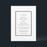 Invitación Ariel Minimal Modern Wedding<br><div class="desc">Invitación de boda moderna con los detalles de tu evento dentro de un borde espeso.</div>
